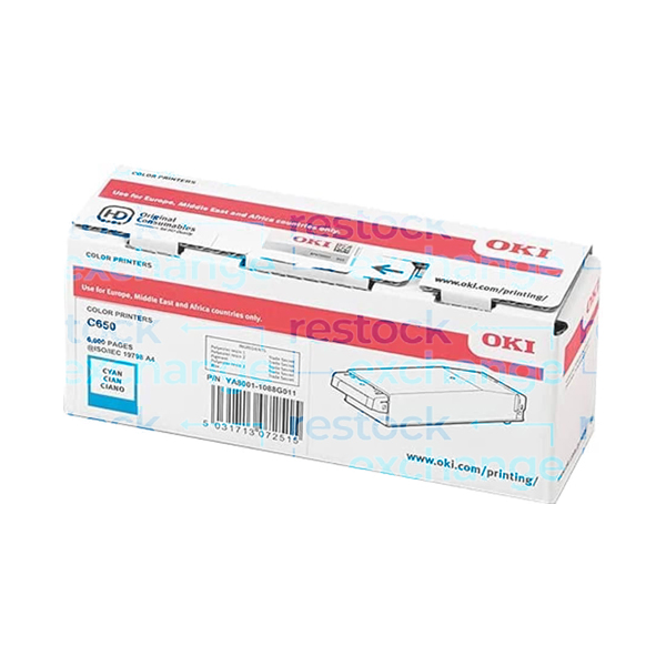Oki 09006127 C650 Cyan Toner Cartridge