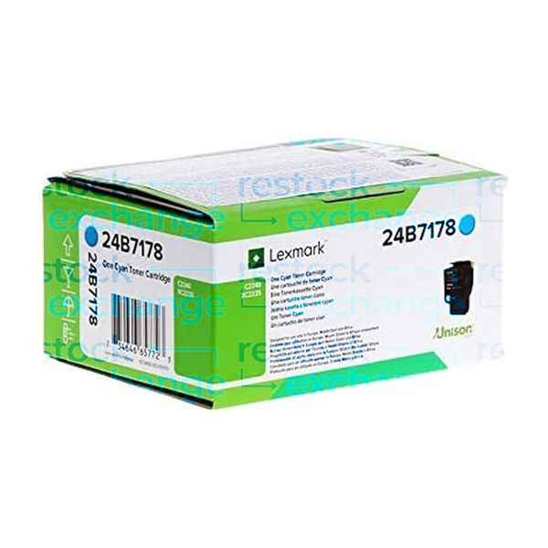 Lexmark 24B7178 Cyan Toner Cartridge