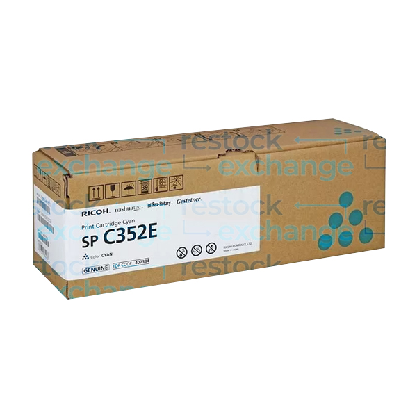 Ricoh 407384 SP C352E Print Cartridge Cyan