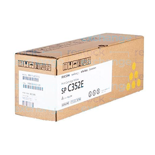 Ricoh 407386 SP C352E Print Cartridge Yellow