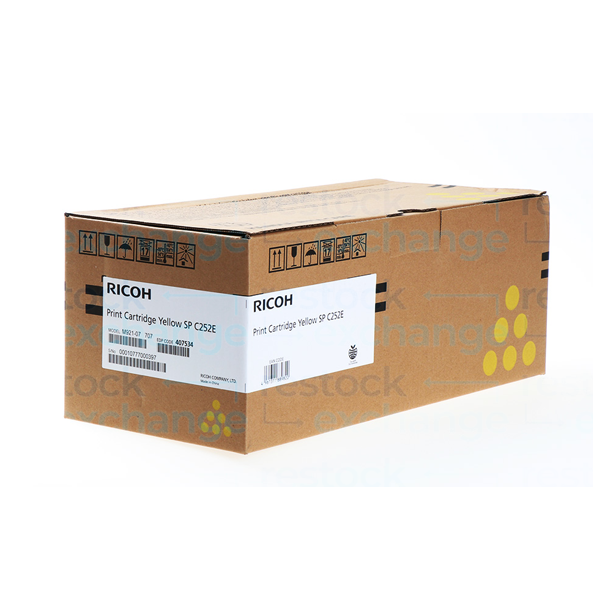 Ricoh 407534 SP C252E Print Cartridge Yellow