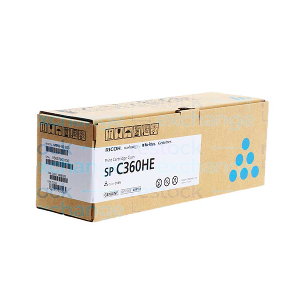 Ricoh 408185 SP C360HE Print Cartridge Cyan