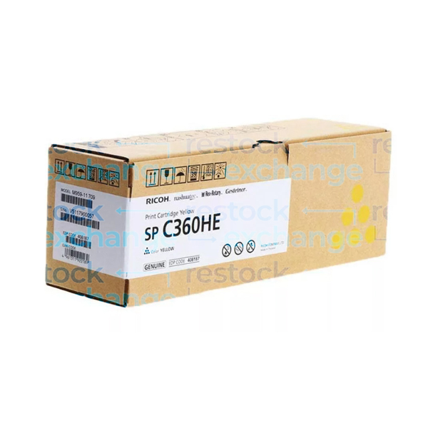 Ricoh 408187 SP C360HE Print Cartridge Yellow
