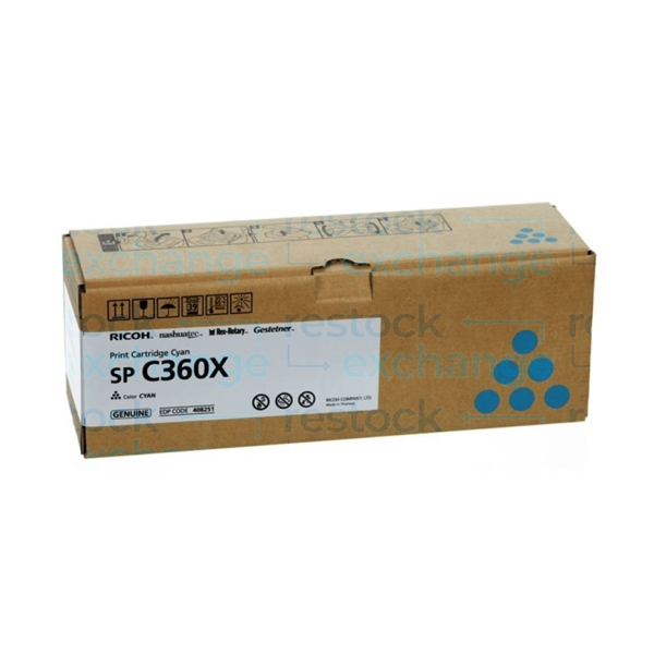 Ricoh 408251 SP C360X Print Cartridge Cyan
