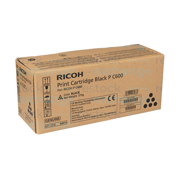 Ricoh 408314 P C600 Print Cartridge Black
