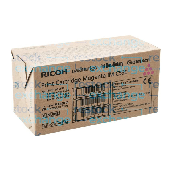 Ricoh 418242 IM C530 Print Cartridge Magenta