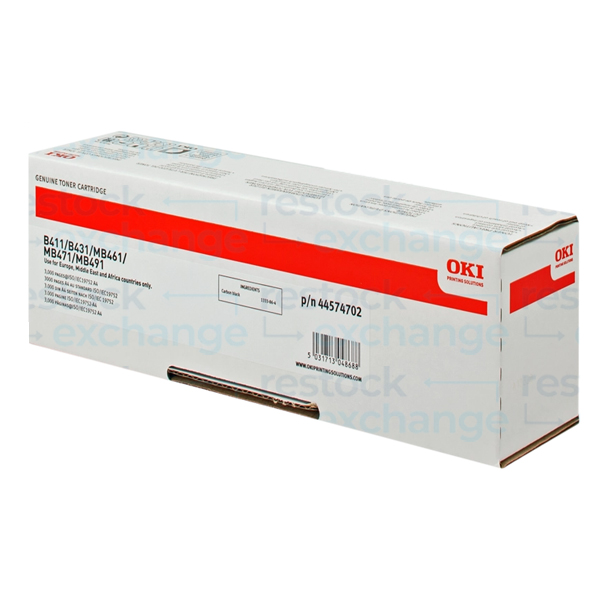 Oki 44574702 B411/B431 Black Toner Cartridge