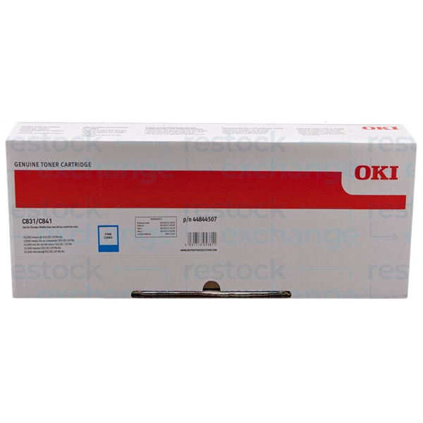 Oki 44844507 C831/C841 Cyan Toner Cartridge