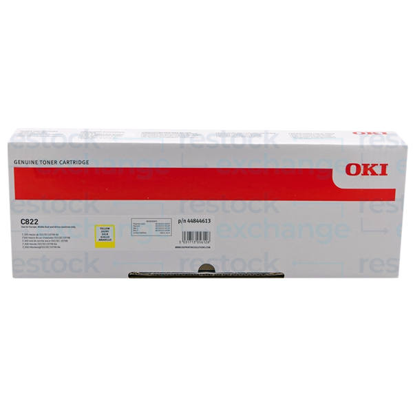 Oki 44844613 C822 Yellow Toner Cartridge