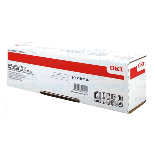 Oki 45807106 B412 H/C Black Toner Cartridge