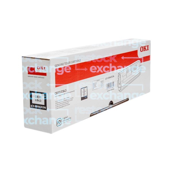 Oki 46443104 C833 H/C Black Toner Cartridge