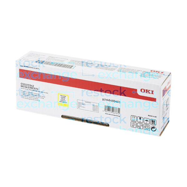 Oki 46490401 C532 Yellow Toner Cartridge