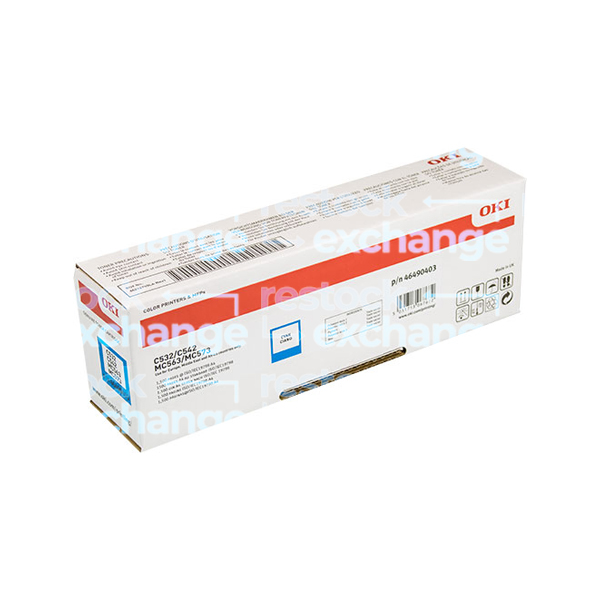 Oki 46490403 C532 Cyan Toner Cartridge