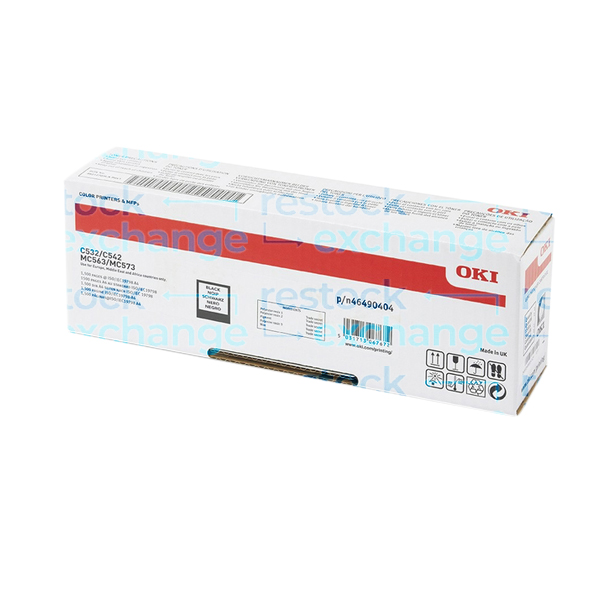 Oki 46490404 C532 Black Toner Cartridge