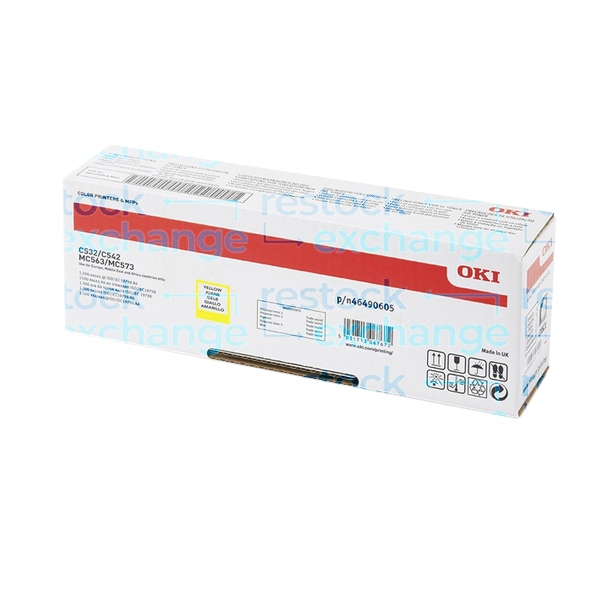 Oki 46490605 C532 H/C Yellow Toner Cartridge