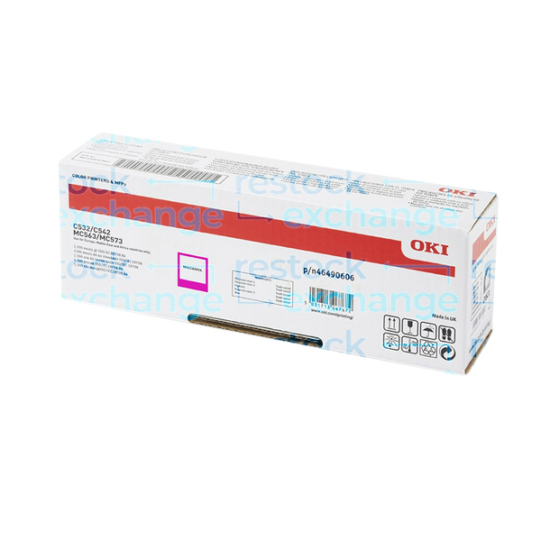 Oki 46490606 C532 H/C Magenta Toner Cartridge