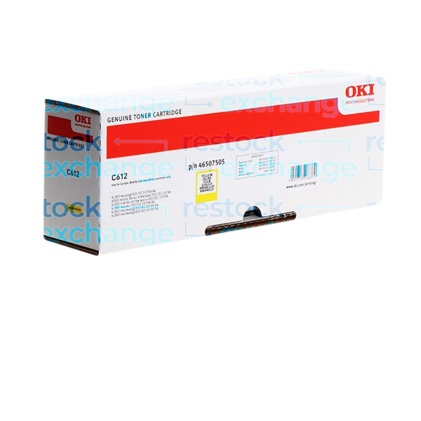 Oki 46507505 C612 Yellow Toner Cartridge