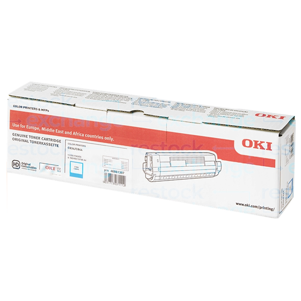 Oki 46861307 C834/C844 H/C Cyan Toner Cartridge