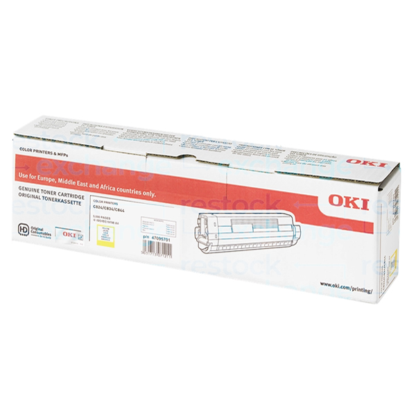 Oki 47095701 C824/C834 Yellow Toner Cartridge