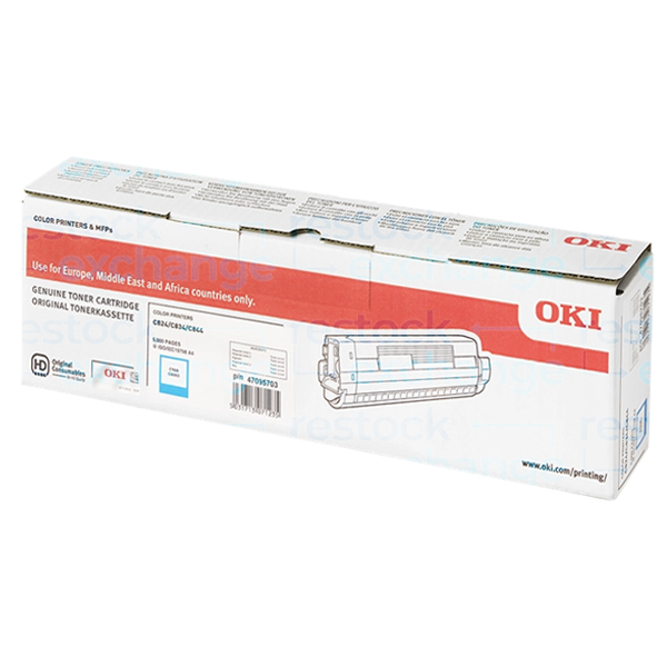Oki 47095703 C824/C834 Cyan Toner Cartridge