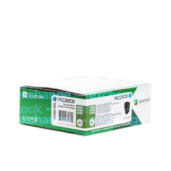 Lexmark 74C20C0 Cyan Toner Cartridge