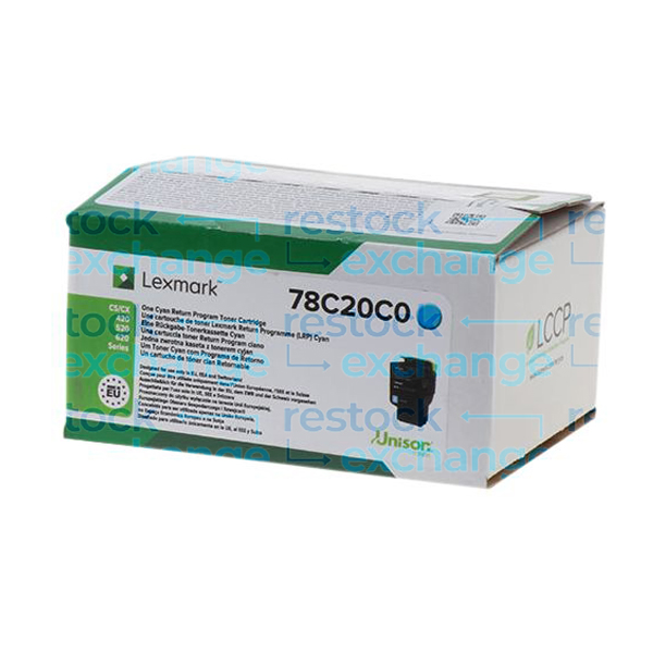 Lexmark 78C20C0 Cyan Toner Cartridge