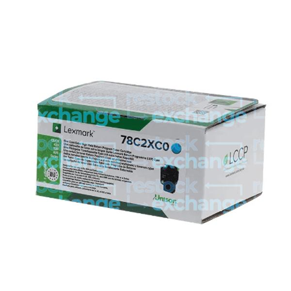 Lexmark 78C2XC0 Extra H/Y Cyan Toner Cartridge