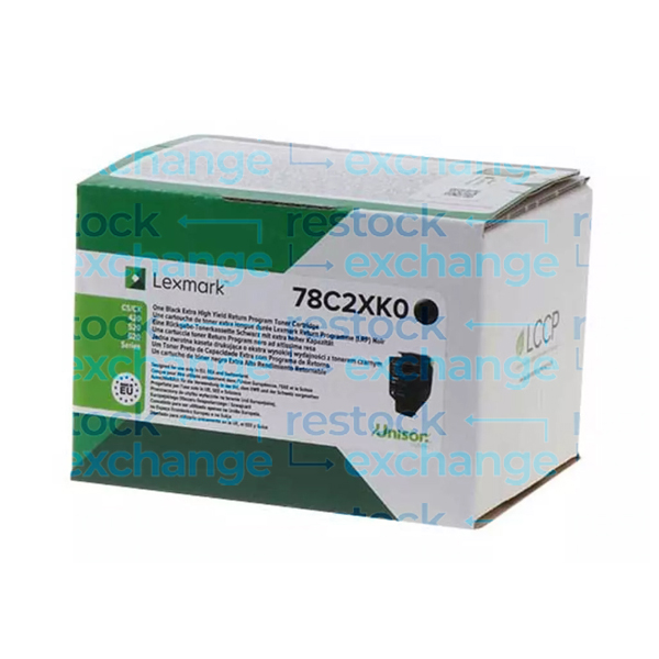 Lexmark 78C2XK0 Extra H/Y Black Toner Cartridge