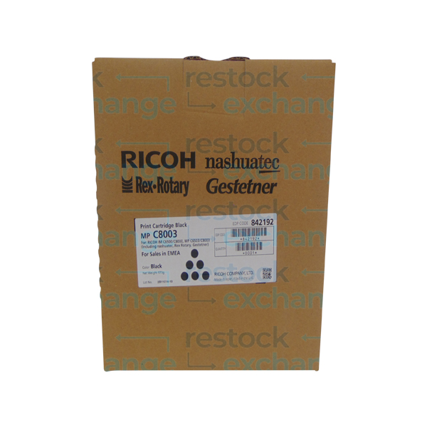 Ricoh 842192 MP C8003 Print Cartridge Black