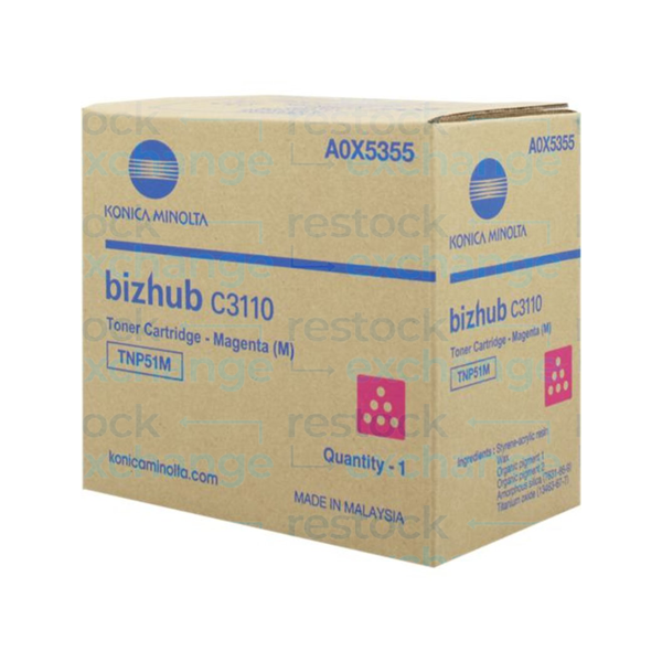Konica Minolta TNP51M Toner Cartridge - Magenta A0X5355