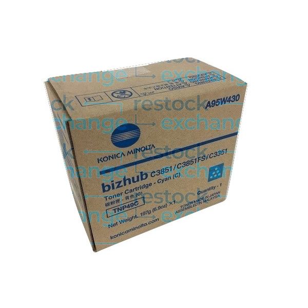 Konica Minolta TNP49C Toner Cartridge - Cyan A95W450