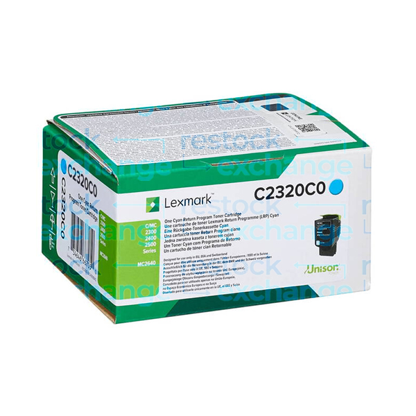 Lexmark C232HC0 H/Y Cyan Toner Cartridge