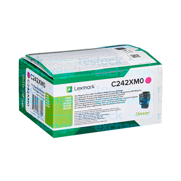 Lexmark C242XM0 Extra H/Y Magenta Toner Cartridge