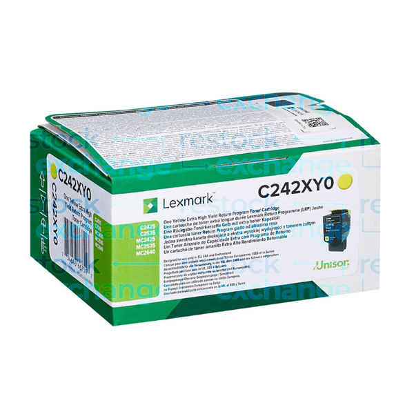 Lexmark C242XY0 Extra H/Y Yellow Toner Cartridge