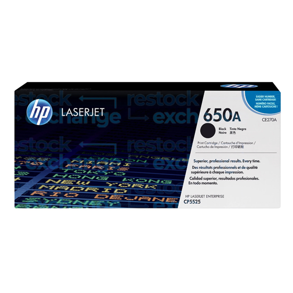 HP CE270A 650A Black Toner Cartridge
