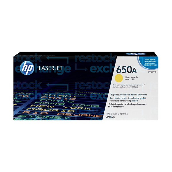 HP CE272A 650A Yellow Toner Cartridge