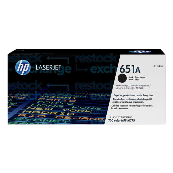 HP CE340A 651A Black Toner Cartridge