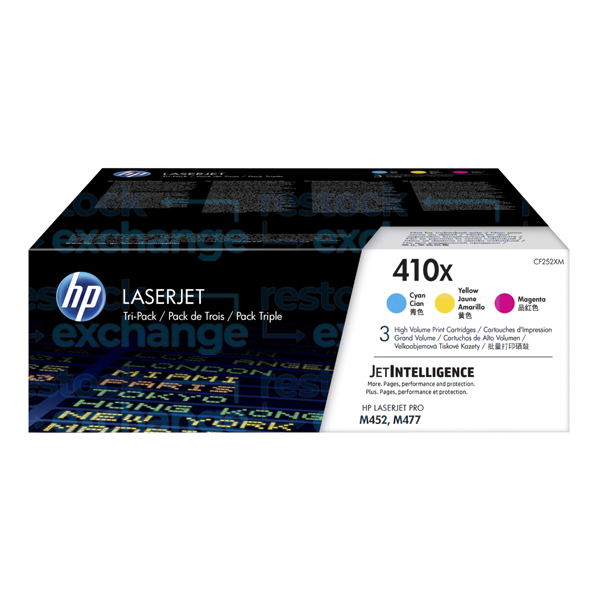 HP CF252XM 410X Tri-Pk CMY Toner Cartridge