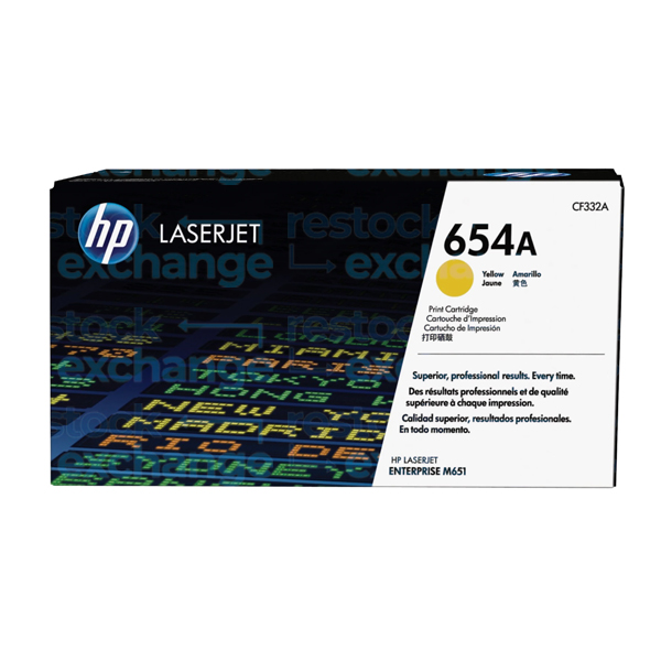 HP CF332A 654A Yellow Toner Cartridge
