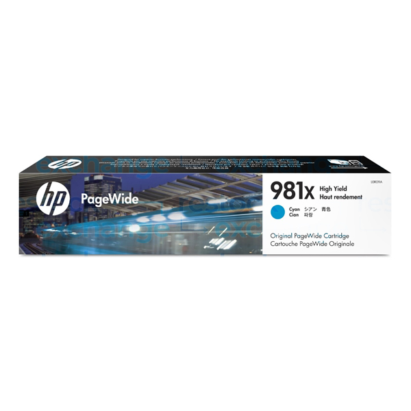HP L0R09A 981X High Yield Cyan PageWide Ink