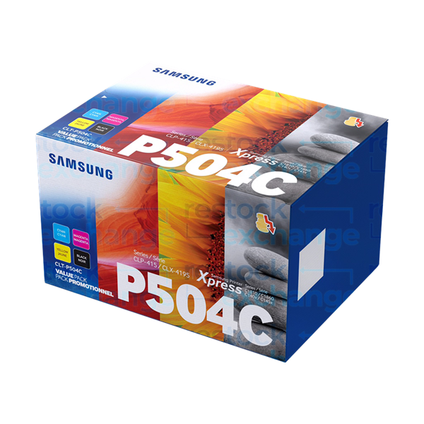 HP Samsung P504C 4-Pack Toner Cartridges CLT-P504C