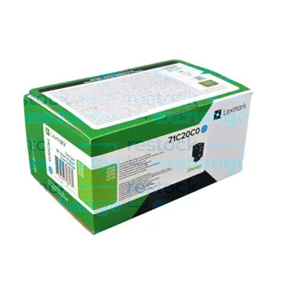 Lexmark 71C20C0 Cyan Toner Cartridge