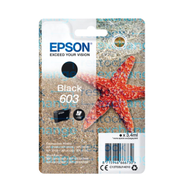Epson 603 C13T03U14010 Black Ink Cartridge