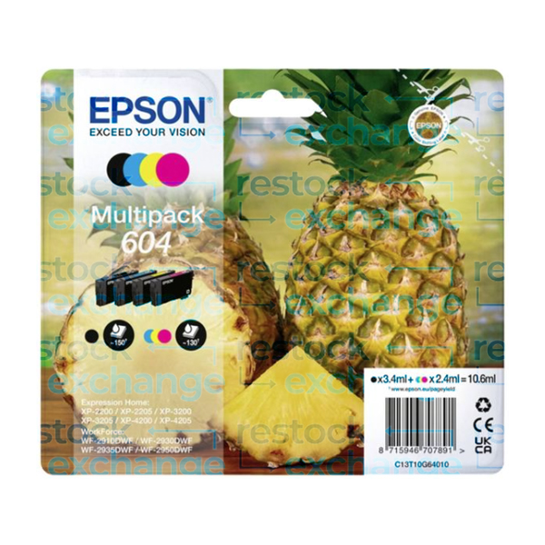 Epson 604 C13T10G64010 CMYK Ink Cartridge Multipack
