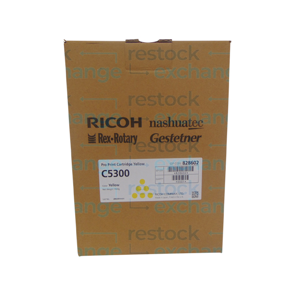 Ricoh 828602 C5300 Pro Print Cartridge Yellow