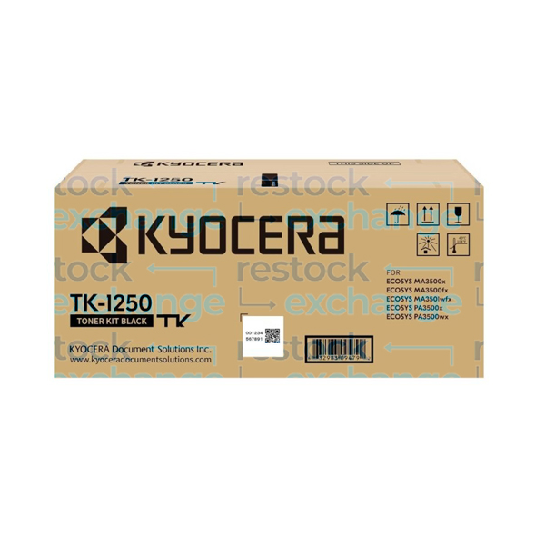 Kyocera TK-1250 Toner Kit Black 1T0C3H0NL0